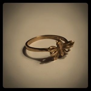 💍10 K Real Gold 3 D Vintage Butterfly Ring💍
